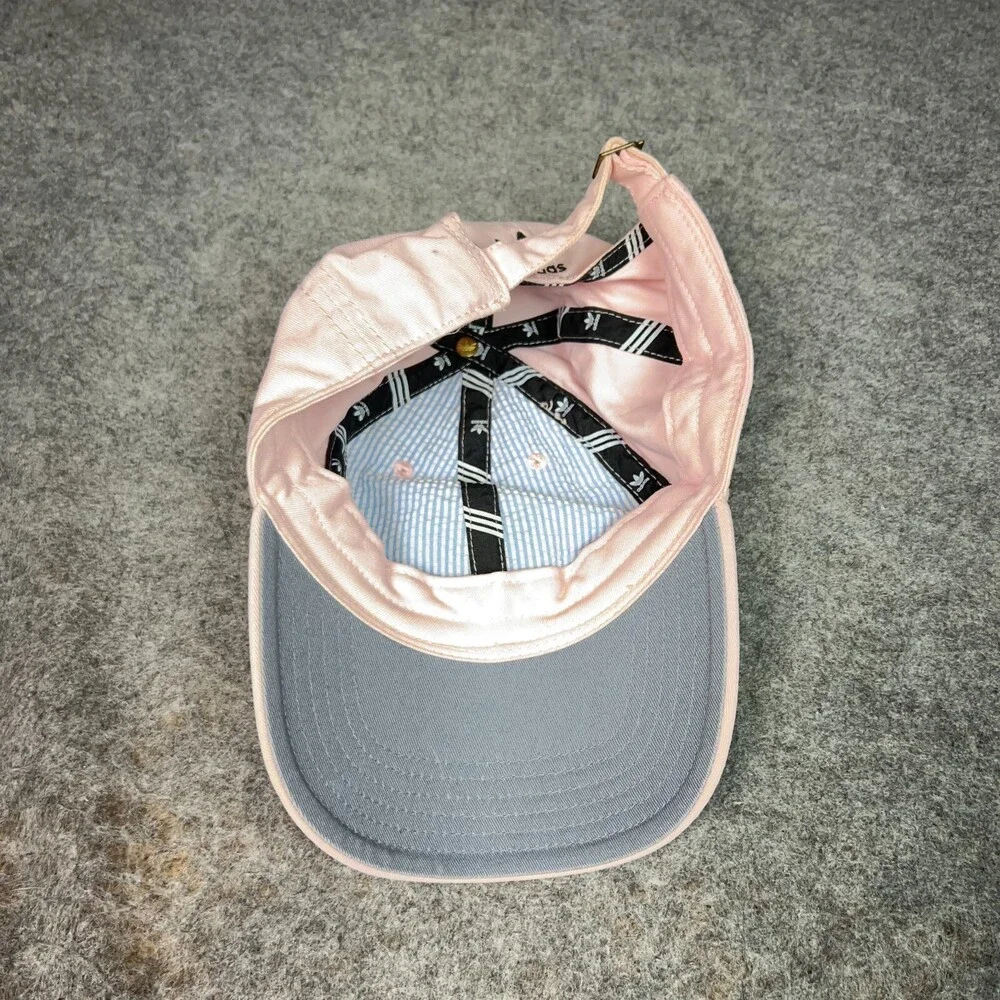 Adidas Mens Hat Cap Pink Black Strapback‎ Trefoil Embroidered Preppy Dad Sports